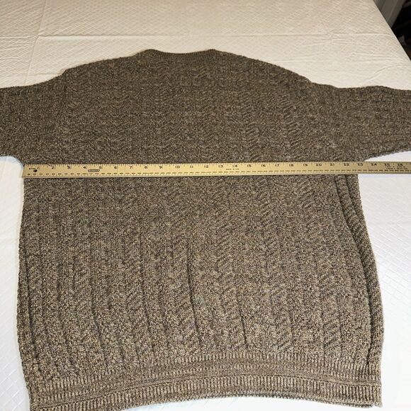 Vtg Bill Blass Crew Neck Knit Ribbed Sweater Mens Size XL Brown USA Made Grandpa - Picture 8 of 9